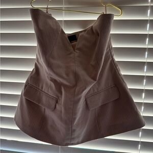 Zara Elegant Pinstripe Sleeveless Top